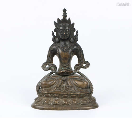 A Chinese Gilt Bronze Buddha