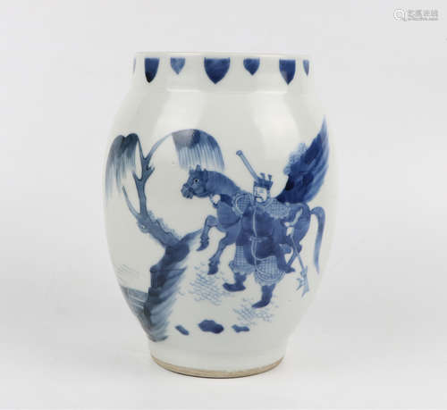 A Chinese Blue and White Porcelain Vase