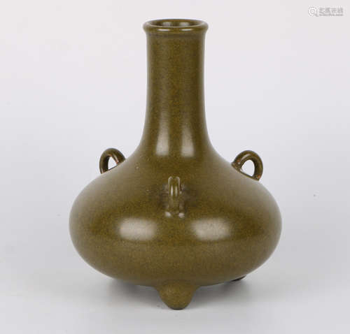 A Chinese Tea-Dust Porcelain Vase