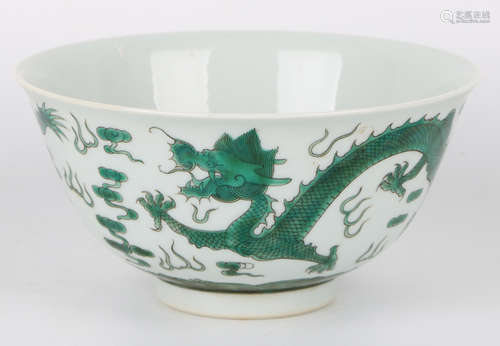 A Chinese Green Glazed Porcelain Bowl