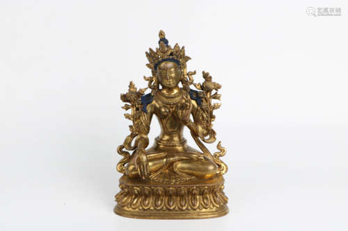 A Chinese Gilt Bronze Buddha