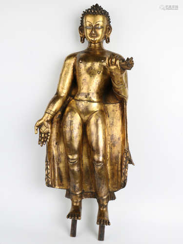 A Chinese Gilt Bronze Buddha