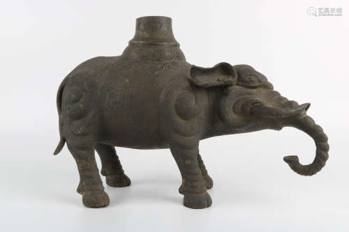 A Chinese Bronze Elephant