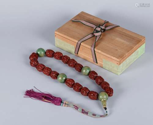 A Chinese Carved Nucleus Prayers Beads