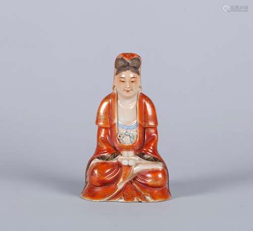 A Chinese Famille-Rose Porcelain Buddha