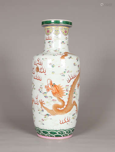 A Chinese Famille-Rose Porcelain Vase