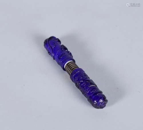 A Chinese Blue Peking Glass Pen