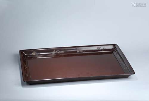 A Chinese Lacquer Tea Set Tray