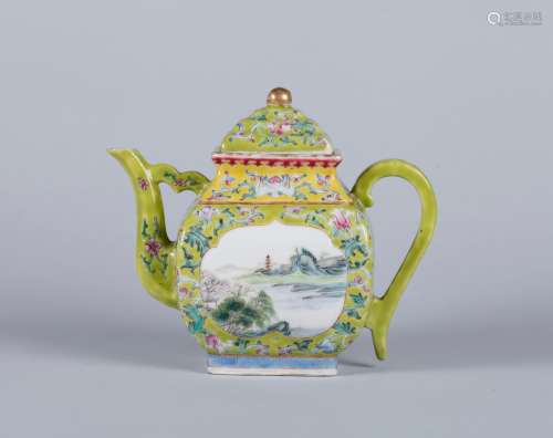 A Chinese Famille-Rose Porcelain Tea Pot