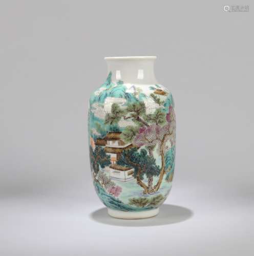 A Chinese Famille-Rose Porcelain Vase