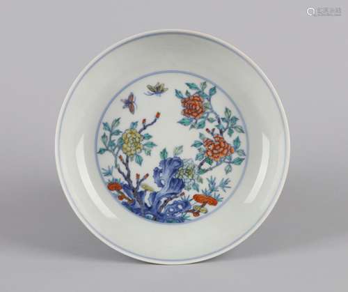 A Chinese Dou-Cai Porcelain Plate