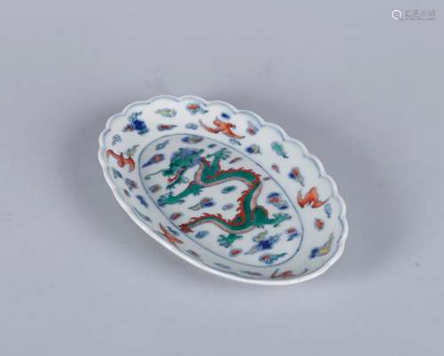 A Chinese Dou-Cai Porcelain Plate