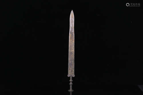 A BRONZE BAMBOO STYLE  SWORD