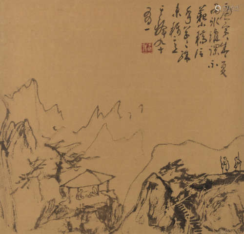 孙其峰 庚寅（2010） 画稿 设色纸本 镜框