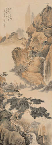 吴华源 壬午（1942） 山水 设色纸本 立轴