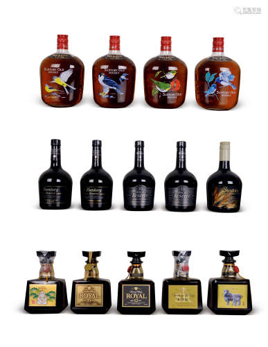 三得利90年代秘藏系列5瓶 三得利洛雅纪念5瓶 三得利水鸟系列纪念版4瓶