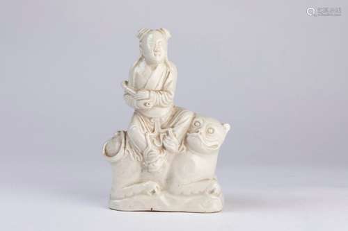 CHINE. SUJET en porcelaine dite Blanc de Chine fig…