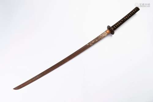 JAPON. SABRE Katana, la lampe en acier (L. 77 cm) …