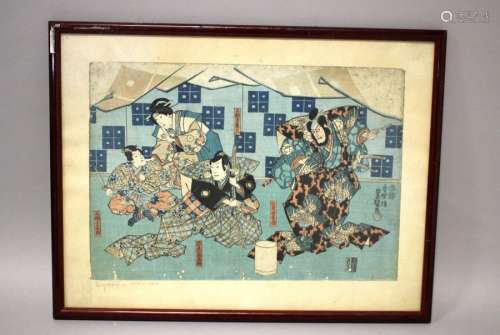 Toyokuni I UTAGAWA (1769 1825), attribué à. Scène …