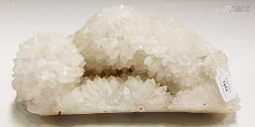 A quartz crystal chrysanthemum cluster formation, length 34cm. Buyer’s Premium 29.4% (including