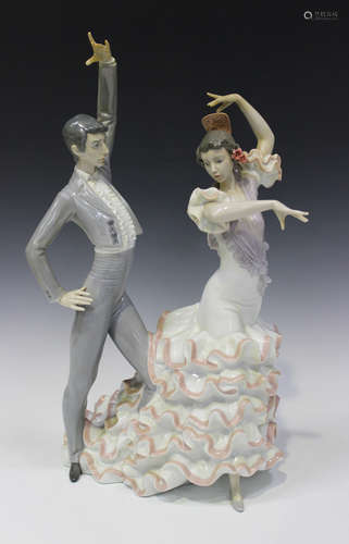 A Lladro porcelain figure group 'A Passionate Dance', No. 6387, height 43cm.Buyer’s Premium 29.4% (