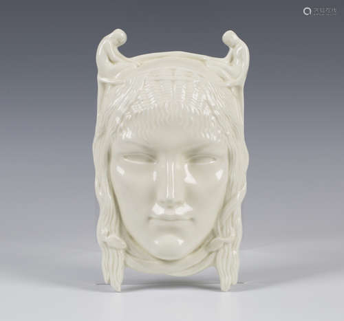 A rare limited edition 'Fate' pottery wall mask by Doulton & Co, circa 1921, modelled by Richard