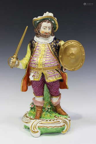 A Derby porcelain figure, modelled as James Quinn in the role of Falstaff, early 19th century,