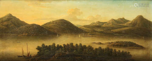 A view of the lakes and mountains of Killarney Irish School18th Century