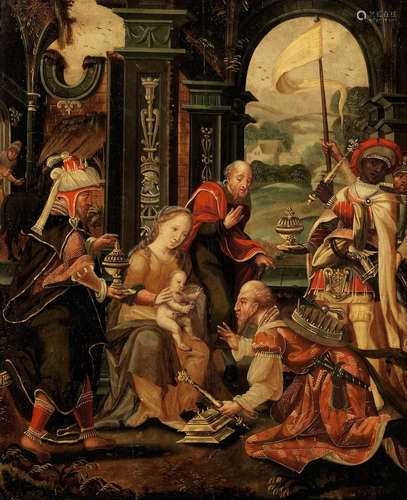 The Adoration of the Magi Circle of Pieter Coecke van Aelst(Aelst 1502-1550 Brussels)