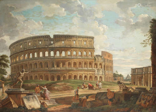 The Colosseum, Rome Circle of Giovanni Paolo Panini(Piacenza 1691-1765 Rome)