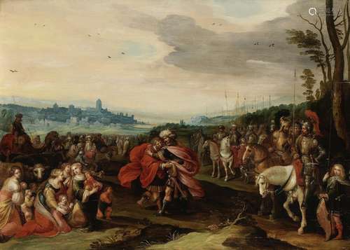 The Meeting of Jacob and Esau Frans Francken II(Antwerp 1581-1642)