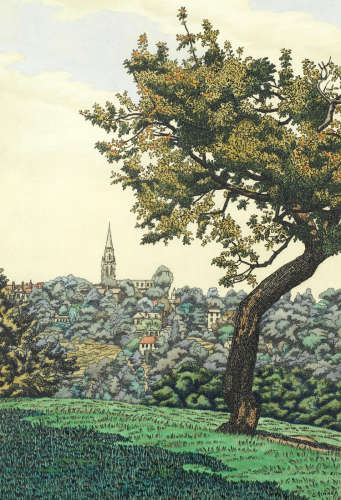 Highgate from Hampstead Heath Charles Ginner A.R.A.(British, 1878-1952)