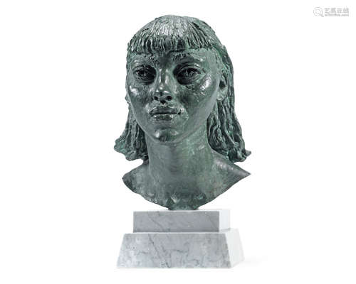 First Portrait of Isabel, Head 33.5cm (13 3/16in) high, excluding base Sir Jacob Epstein(British, 1880-1959)