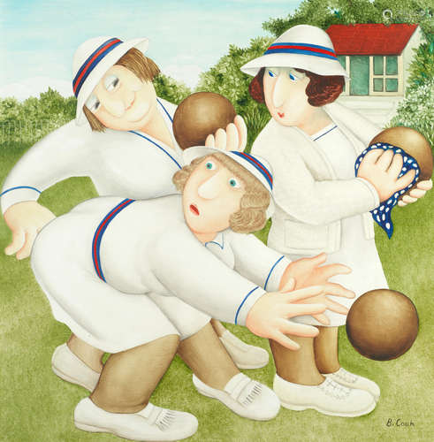 Bowling Beryl Cook(British, 1926-2008)