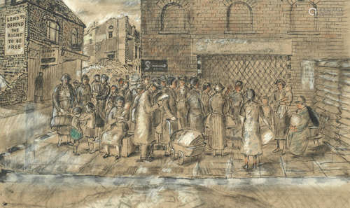 Line for Air Raid Shelter Ruskin Spear R.A.(British, 1911-1990)