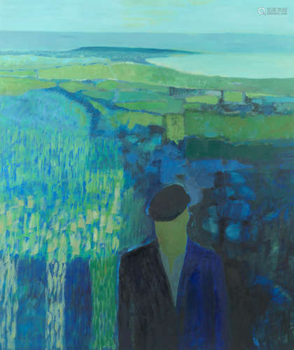 Figure in a Blue Landscape Arthur Armstrong R.H.A.(Irish, 1924-1996)