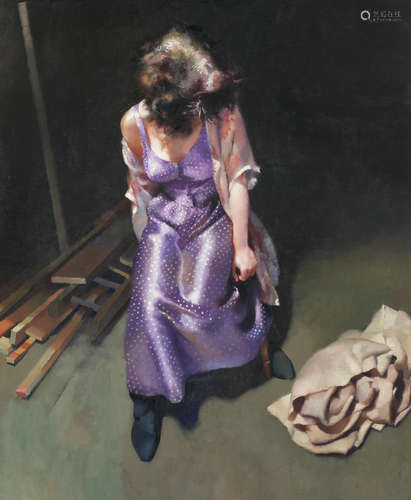 Esther in Purple Robert O. Lenkiewicz(British, 1941-2002)