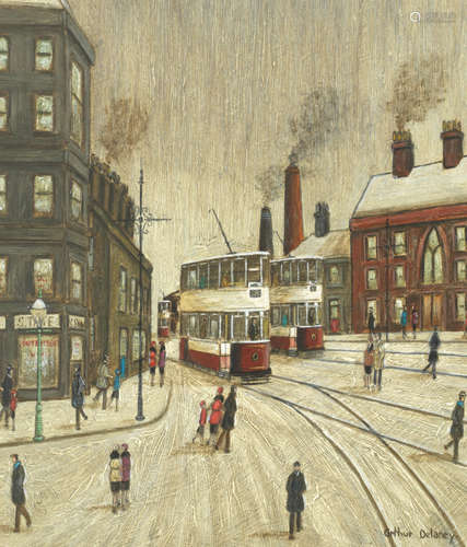 Manchester Trams Arthur Delaney(British, 1927-1987)