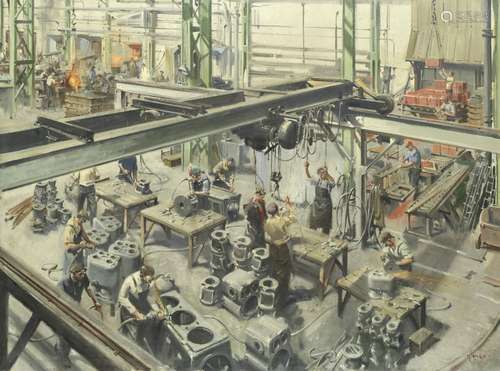 Broomyard Factory Terence Tenison Cuneo(British, 1907-1996)