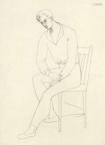 Portrait of a Young Man Seated Christopher Wood(British, 1901-1930)