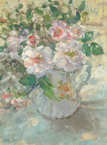 Roses From the Front Wall, Llwynhir Diana Maxwell Armfield R.A.(British, born 1920)