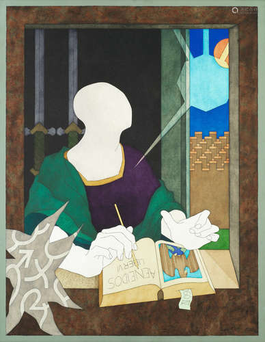 Virgil in his Study Tom Phillips C.B.E., R.A.(British, born 1937)