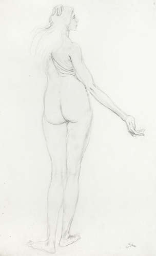 Female Nude Augustus Edwin John O.M., R.A.(British, 1878-1961)