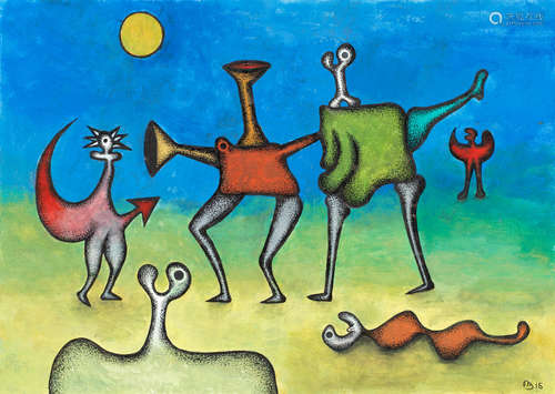 Family Matters (unframed) Desmond Morris(British, born 1928)