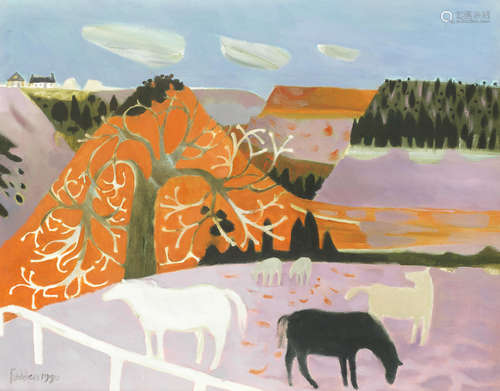 Yorkshire Ponies Mary Fedden R.A.(British, 1915-2012)