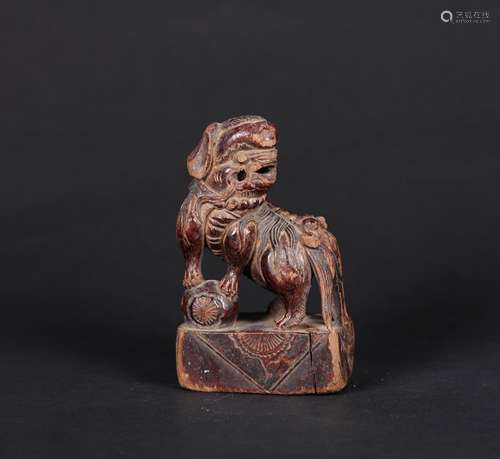 A Chinese Carved Sandalwood Decoration