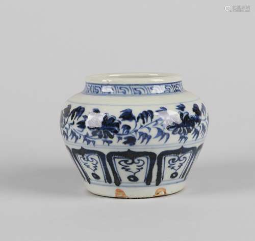 A Chinese Blue and White Porcelain Jar