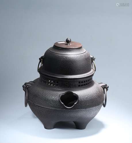 A Japanese Iron Incense Burner