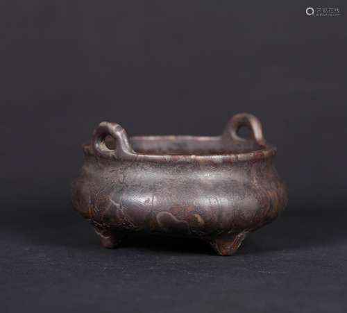 A Chinese Carved Stone Incense Burner