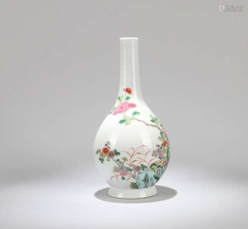 A Chinese Famille-Rose Porcelain Vase